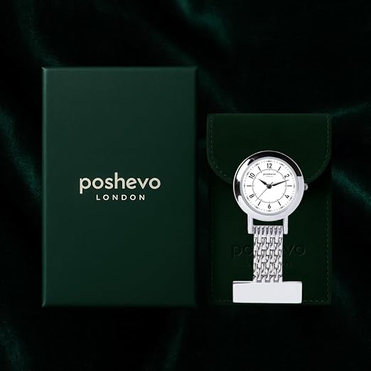 Personalised Nurse Fob Watch – Engraved Name Clip-On Watch, Japanese Quartz Movement, Gift for Nurses & Healthcare Professionals UK | Poshevo