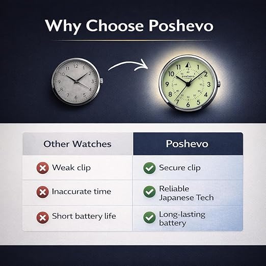 Professional Nurse Fob Watch – Japanese Quartz Movement, Luminous Dial, Clip-On Medical Watch for Nurses & Healthcare Professionals UK | Poshevo