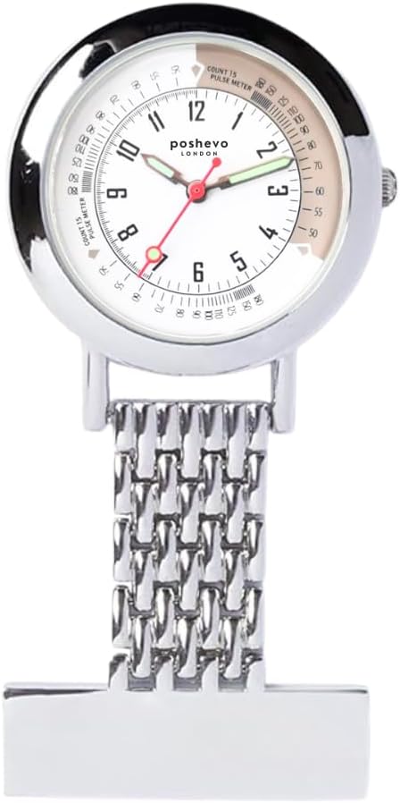 Personalised Nurse Fob Watch – Engraved Clip-On Nurse Watch, Quartz Movement Gift for Nurses | Poshevo