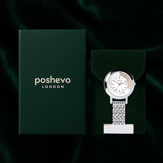 Personalised Nurse Fob Watch – Engraved Clip-On Nurse Watch, Quartz Movement Gift for Nurses | Poshevo