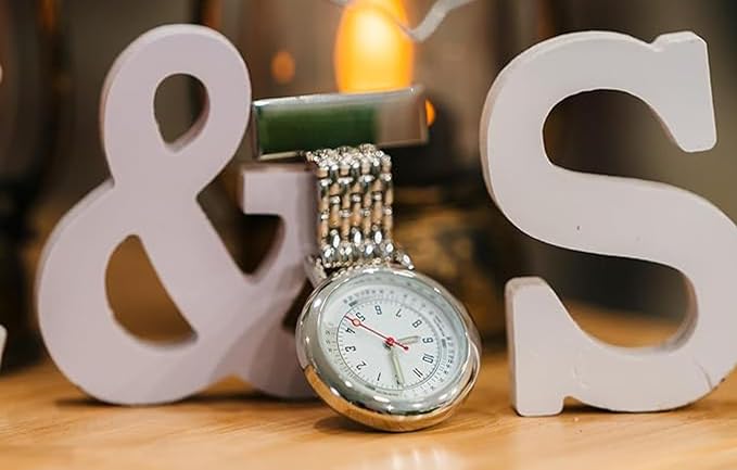 Personalised Nurse Fob Watch – Engraved Clip-On Nurse Watch, Quartz Movement Gift for Nurses | Poshevo