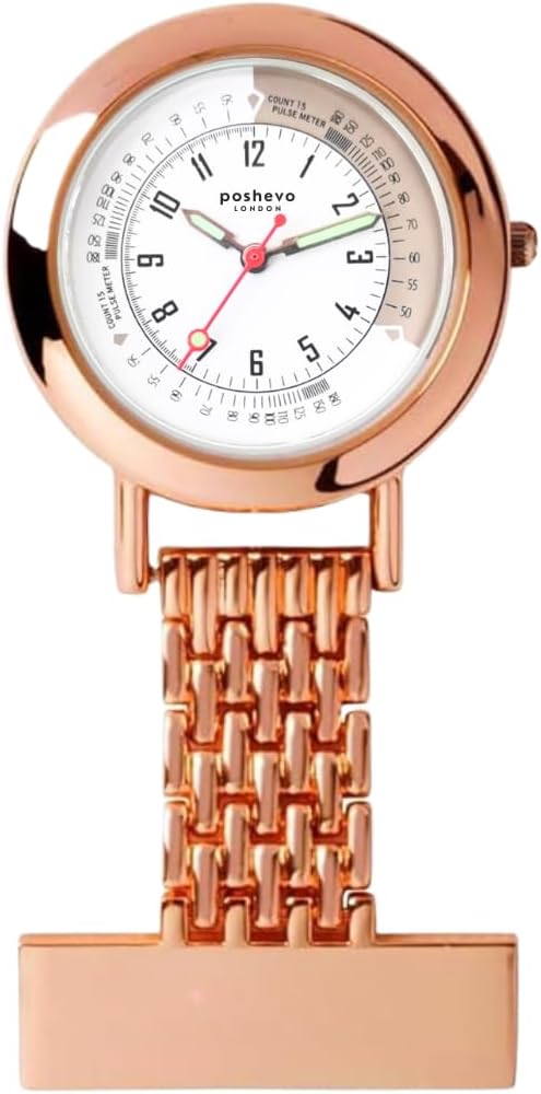 Personalised Nurse Fob Watch for Women – Engraved Clip-On Nurse Watch, Quartz Movement, Gift for Nurses | Poshevo
